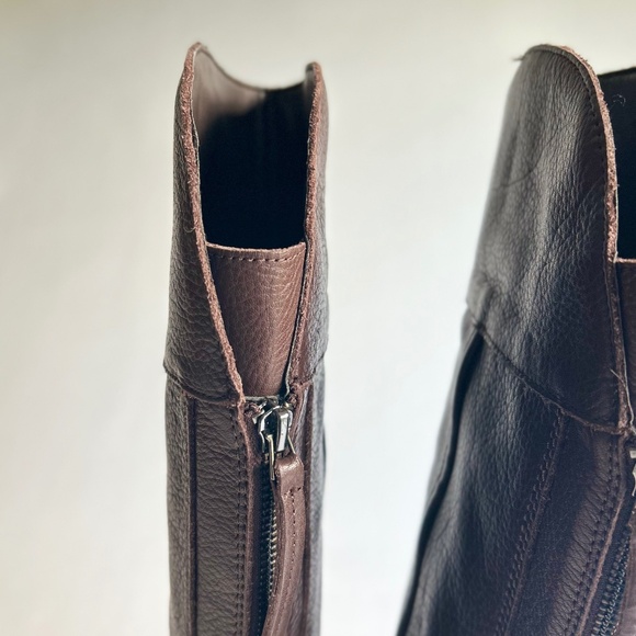 Franco Sarto Chocolate Brown Genuine Leather Knee High Boots size 9 - Picture 13 of 16